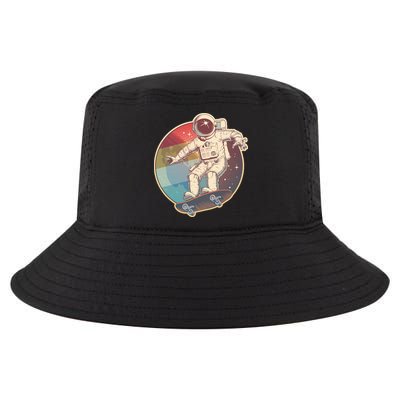 Vintage Retro Skateboarding Astronaut Cool Comfort Performance Bucket Hat