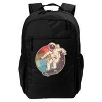 Vintage Retro Skateboarding Astronaut Daily Commute Backpack