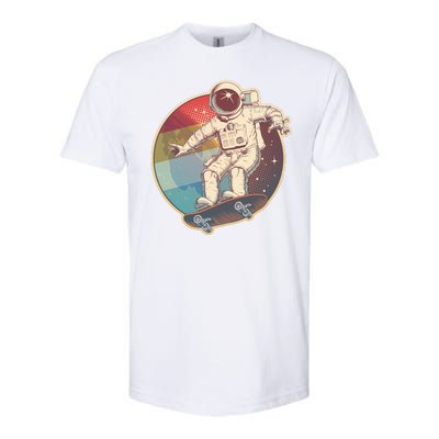 Vintage Retro Skateboarding Astronaut Softstyle® CVC T-Shirt