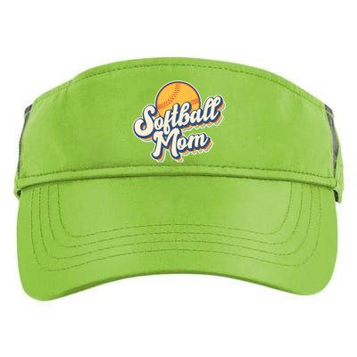 Vintage Retro Softball Mom Adult Drive Performance Visor