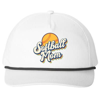 Vintage Retro Softball Mom Snapback Five-Panel Rope Hat