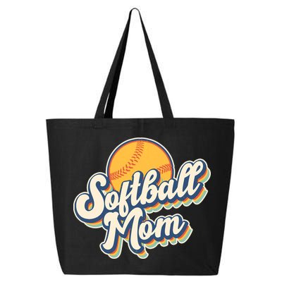 Vintage Retro Softball Mom 25L Jumbo Tote