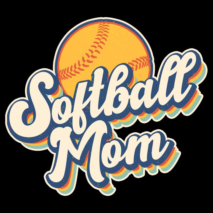 Vintage Retro Softball Mom Womens Tank Top