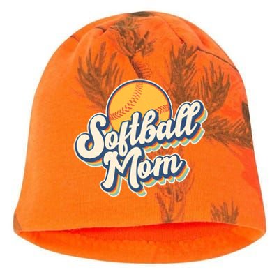 Vintage Retro Softball Mom Kati - Camo Knit Beanie