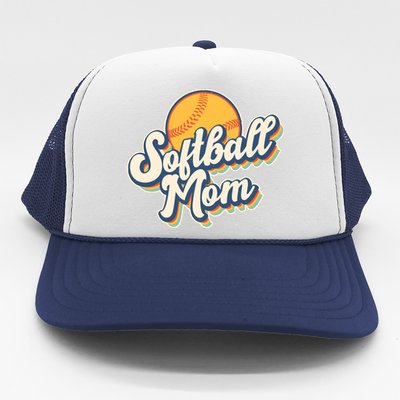 Vintage Retro Softball Mom Trucker Hat