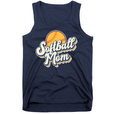 Vintage Retro Softball Mom Tank Top