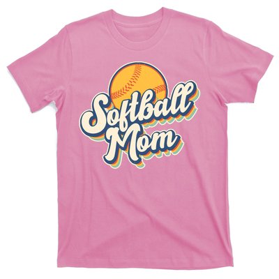 Vintage Retro Softball Mom T-Shirt