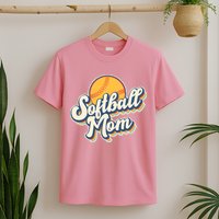 Vintage Retro Softball Mom T-Shirt