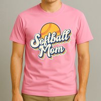 Vintage Retro Softball Mom T-Shirt