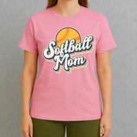 Vintage Retro Softball Mom T-Shirt