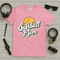 Vintage Retro Softball Mom T-Shirt