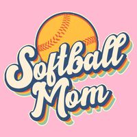 Vintage Retro Softball Mom T-Shirt