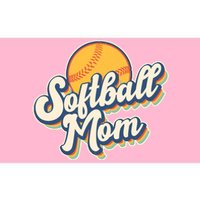 Vintage Retro Softball Mom Bumper Sticker