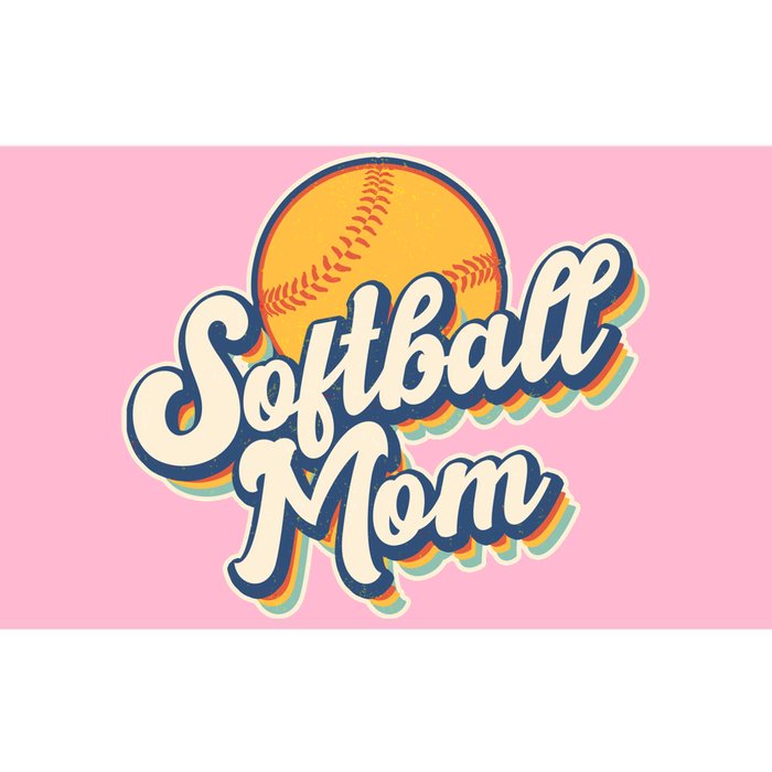 Vintage Retro Softball Mom Bumper Sticker