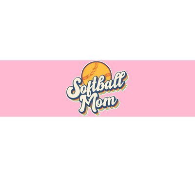 Vintage Retro Softball Mom Bumper Sticker