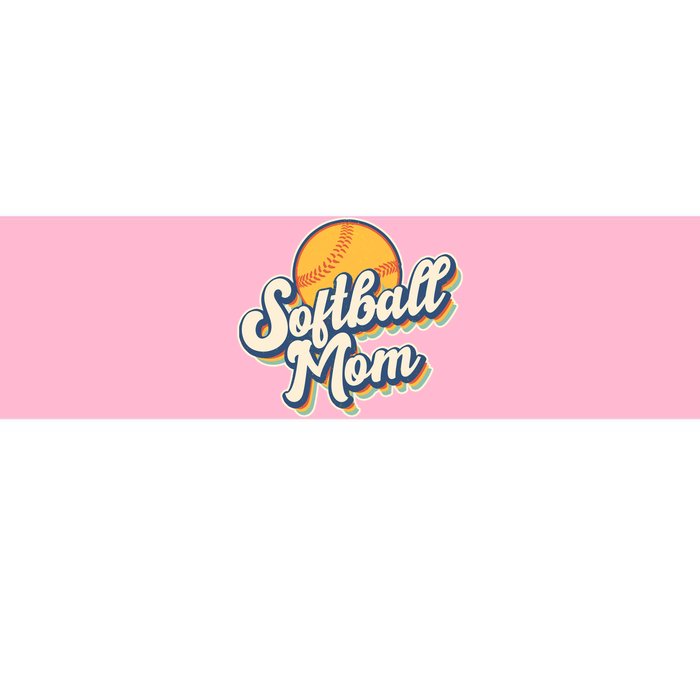 Vintage Retro Softball Mom Bumper Sticker