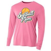 Vintage Retro Softball Mom Cooling Performance Long Sleeve Crew