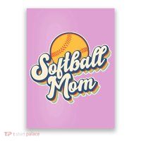 Vintage Retro Softball Mom Poster