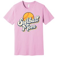 Vintage Retro Softball Mom Premium T-Shirt