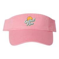 Vintage Retro Softball Mom Valucap Bio-Washed Visor