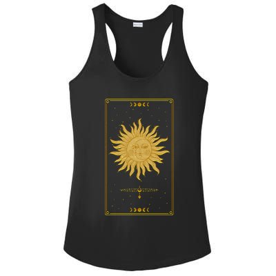 Vintage Retro Sun and Moon Tarot Card Ladies PosiCharge Competitor Racerback Tank