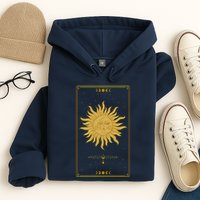 Vintage Retro Sun and Moon Tarot Card Hoodie