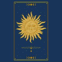 Vintage Retro Sun and Moon Tarot Card Hoodie