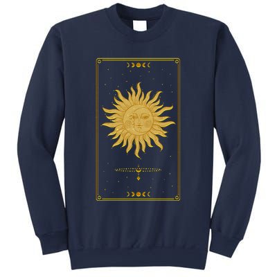 Vintage Retro Sun and Moon Tarot Card Sweatshirt
