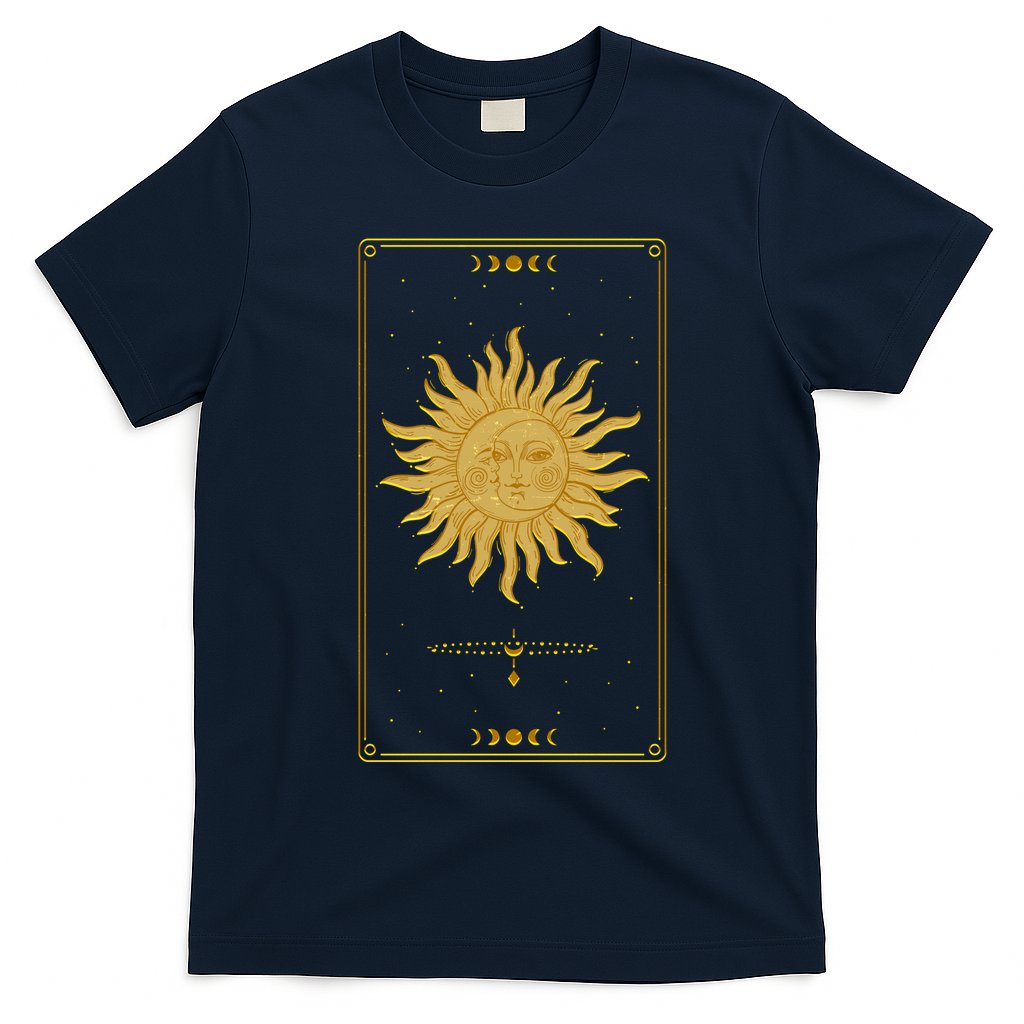Vintage Retro Sun and Moon Tarot Card T-Shirt