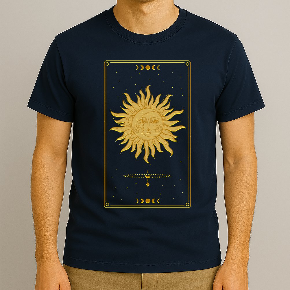 Vintage Retro Sun and Moon Tarot Card T-Shirt