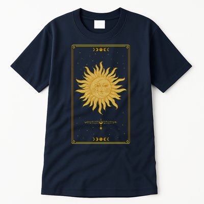 Vintage Retro Sun and Moon Tarot Card Tall T-Shirt
