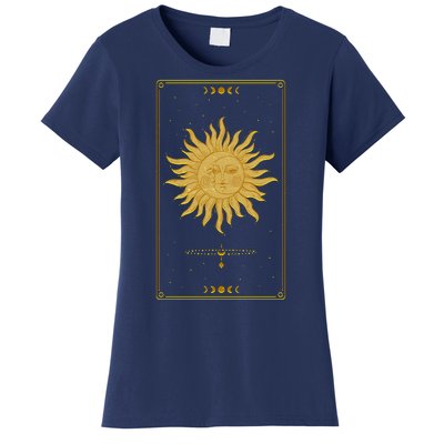 Vintage Retro Sun and Moon Tarot Card Women's T-Shirt