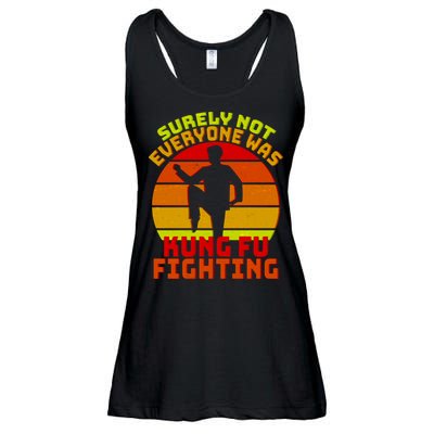 Vintage Retro Surely Not Everyone Was Kung Fu Fighting Ladies Essential Flowy Tank