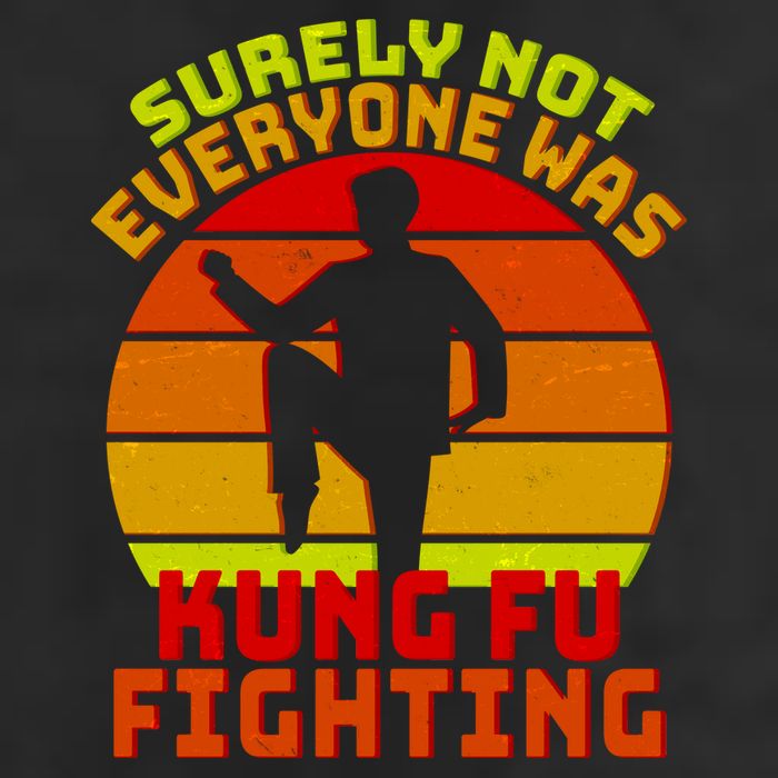 Vintage Retro Surely Not Everyone Was Kung Fu Fighting Golf Towel