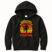 Vintage Retro Surely Not Everyone Was Kung Fu Fighting Kids Hoodie