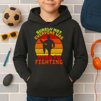 Vintage Retro Surely Not Everyone Was Kung Fu Fighting Kids Hoodie