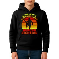 Vintage Retro Surely Not Everyone Was Kung Fu Fighting Kids Hoodie