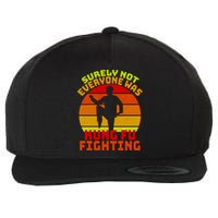 Vintage Retro Surely Not Everyone Was Kung Fu Fighting Wool Snapback Cap