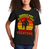 Vintage Retro Surely Not Everyone Was Kung Fu Fighting Kids T-Shirt