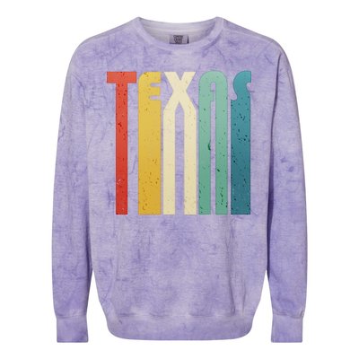 Vintage Retro Texas Colorblast Crewneck Sweatshirt