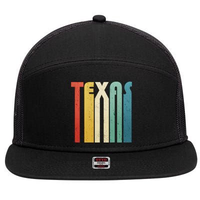 Vintage Retro Texas 7 Panel Mesh Trucker Snapback Hat