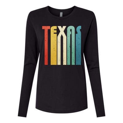 Vintage Retro Texas Womens Cotton Relaxed Long Sleeve T-Shirt