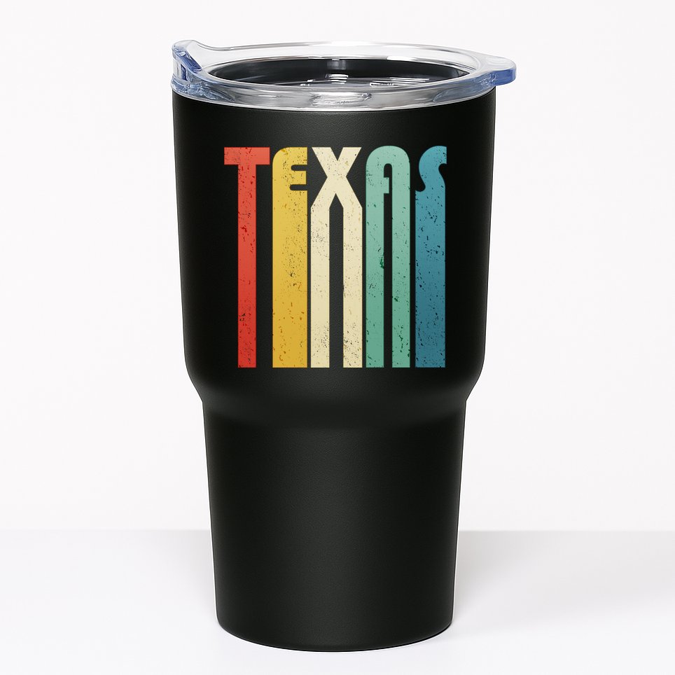 Vintage Retro Texas Tumbler