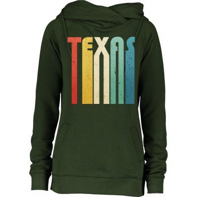 Vintage Retro Texas Womens Funnel Neck Pullover Hood