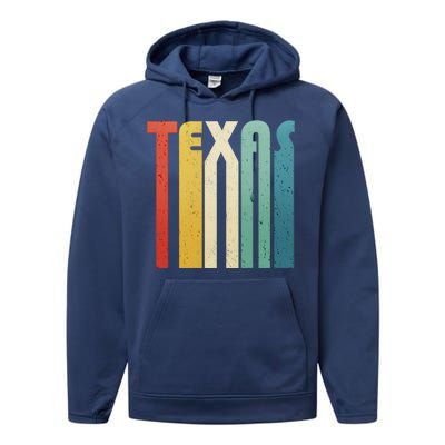 Vintage Retro Texas Performance Fleece Hoodie