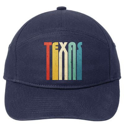 Vintage Retro Texas 7-Panel Snapback Hat