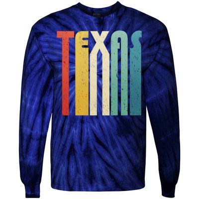 Vintage Retro Texas Tie-Dye Long Sleeve Shirt