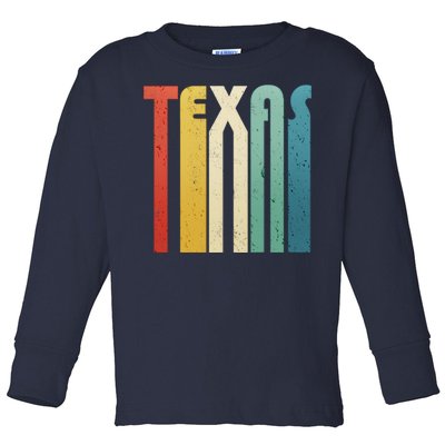 Vintage Retro Texas Toddler Long Sleeve Shirt