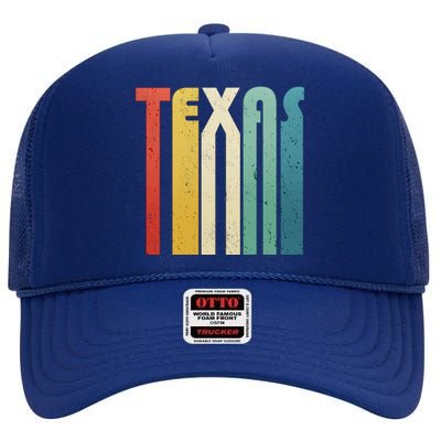 Vintage Retro Texas High Crown Mesh Back Trucker Hat