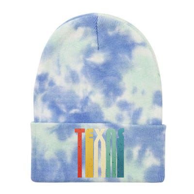 Vintage Retro Texas Tie Dye 12in Knit Beanie